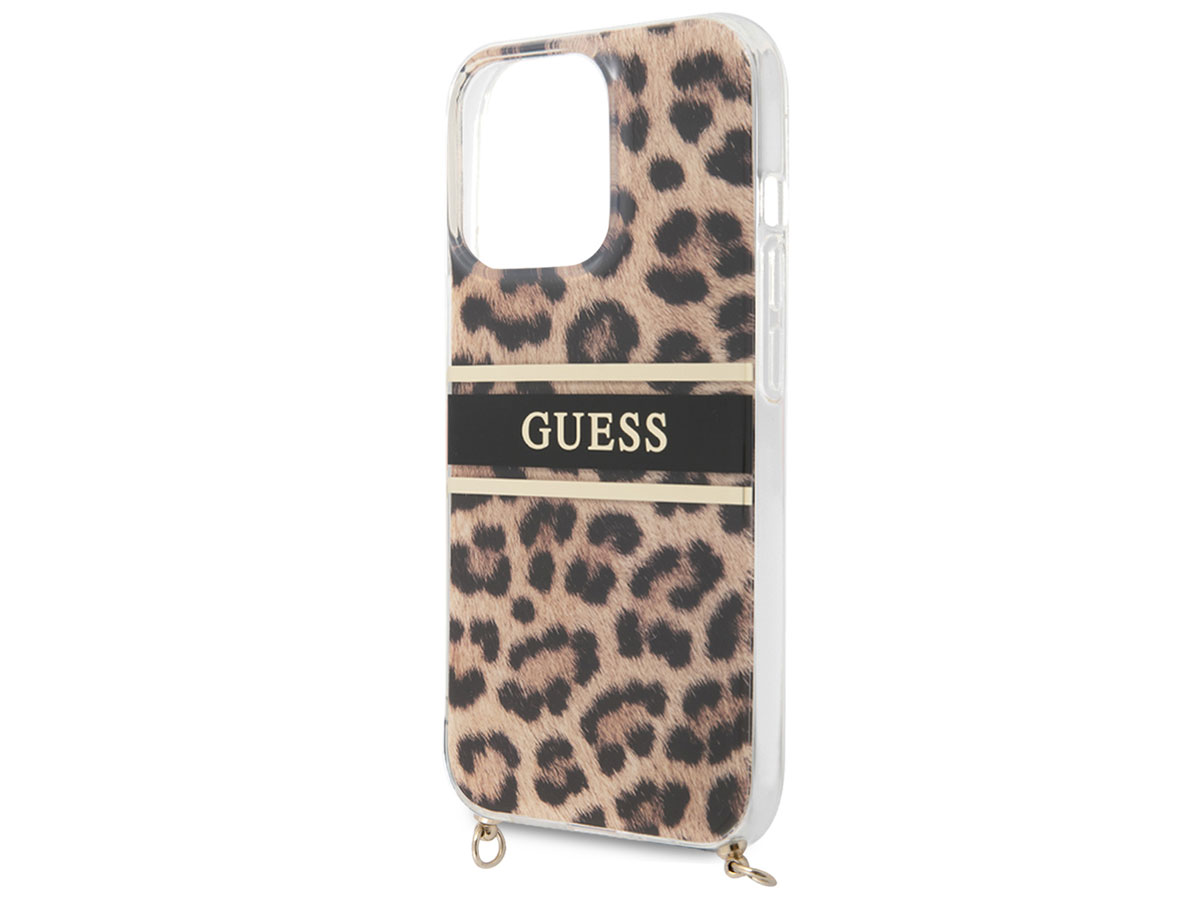 Guess Leopard Crossbody Case - iPhone 13 Pro hoesje