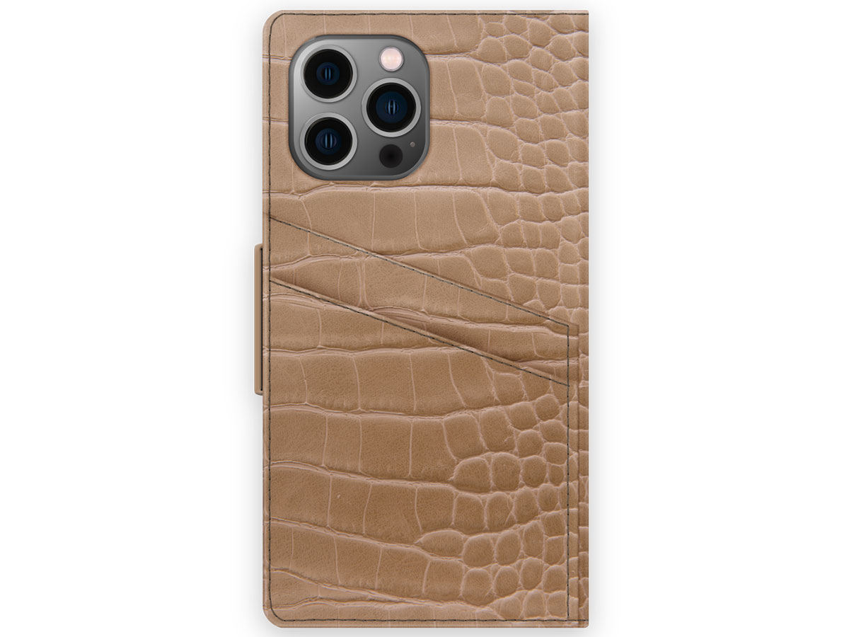 iDeal of Sweden Atelier Wallet Camel Croco - iPhone 13 Pro hoesje