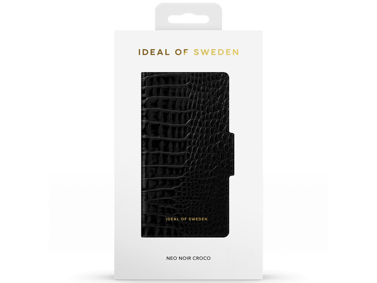 iDeal of Sweden Atelier Wallet Neo Noir Croco - iPhone 13 Pro hoesje