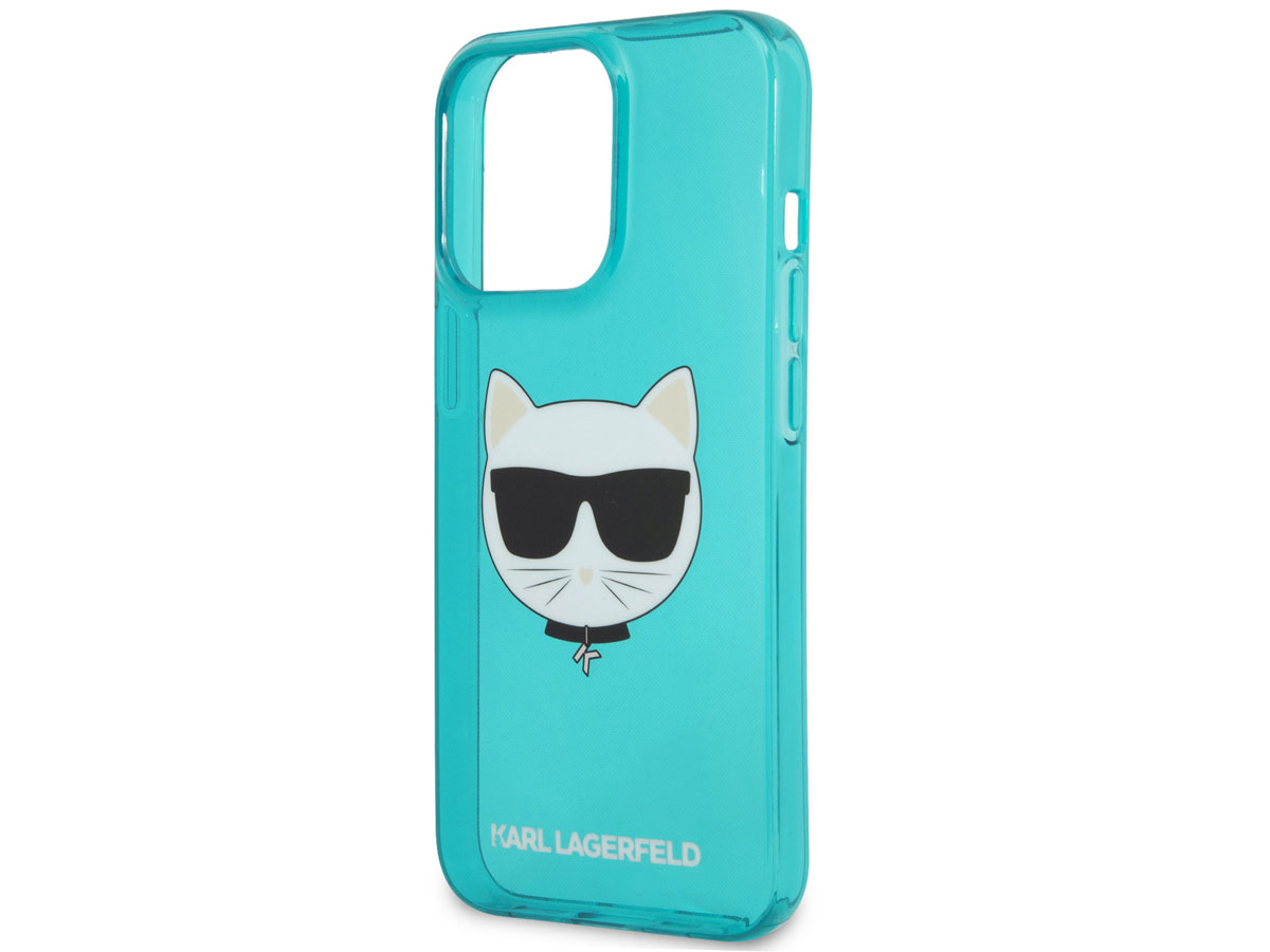 Karl Lagerfeld Choupette Case Blauw - iPhone 13 Pro hoesje