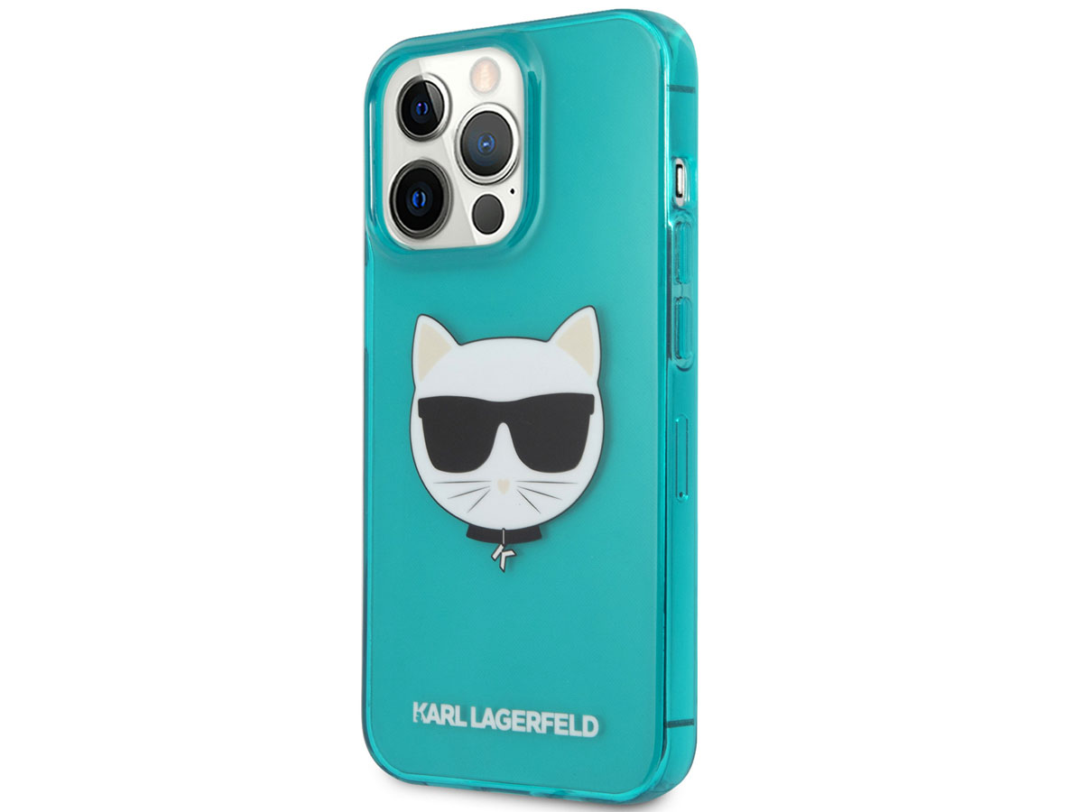 Karl Lagerfeld Choupette Case Blauw - iPhone 13 Pro hoesje