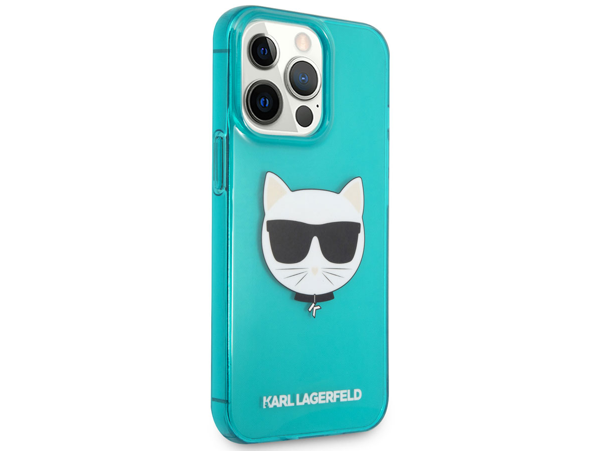 Karl Lagerfeld Choupette Case Blauw - iPhone 13 Pro hoesje