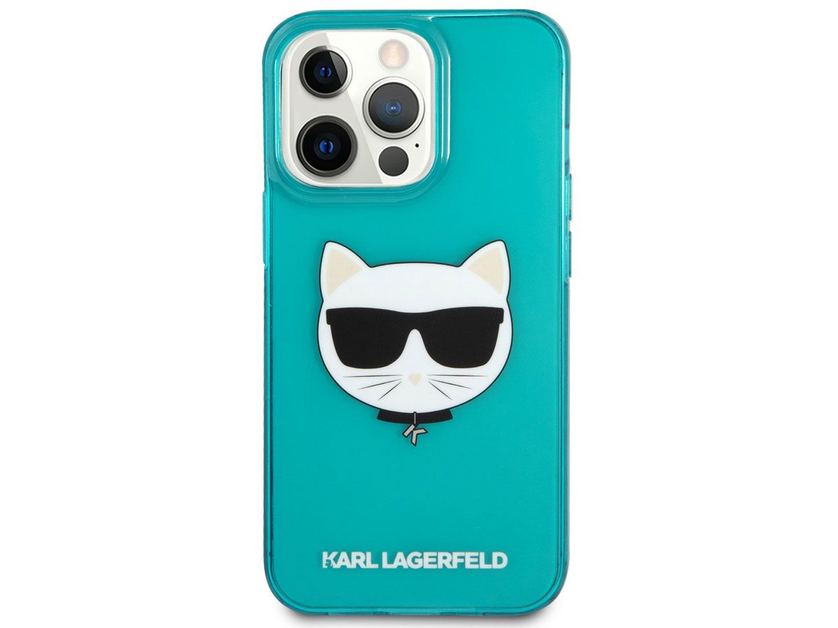 Karl Lagerfeld Choupette Case Blauw - iPhone 13 Pro hoesje