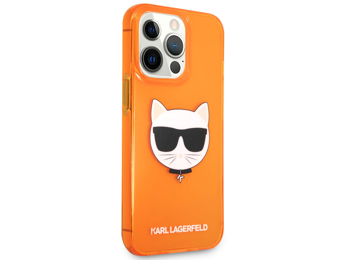 Karl Lagerfeld Choupette Case Oranje - iPhone 13 Pro hoesje