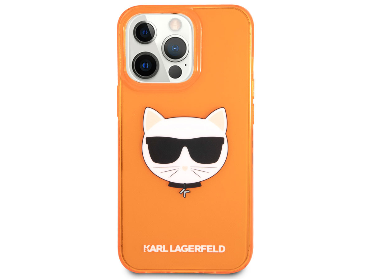 Karl Lagerfeld Choupette Case Oranje - iPhone 13 Pro hoesje