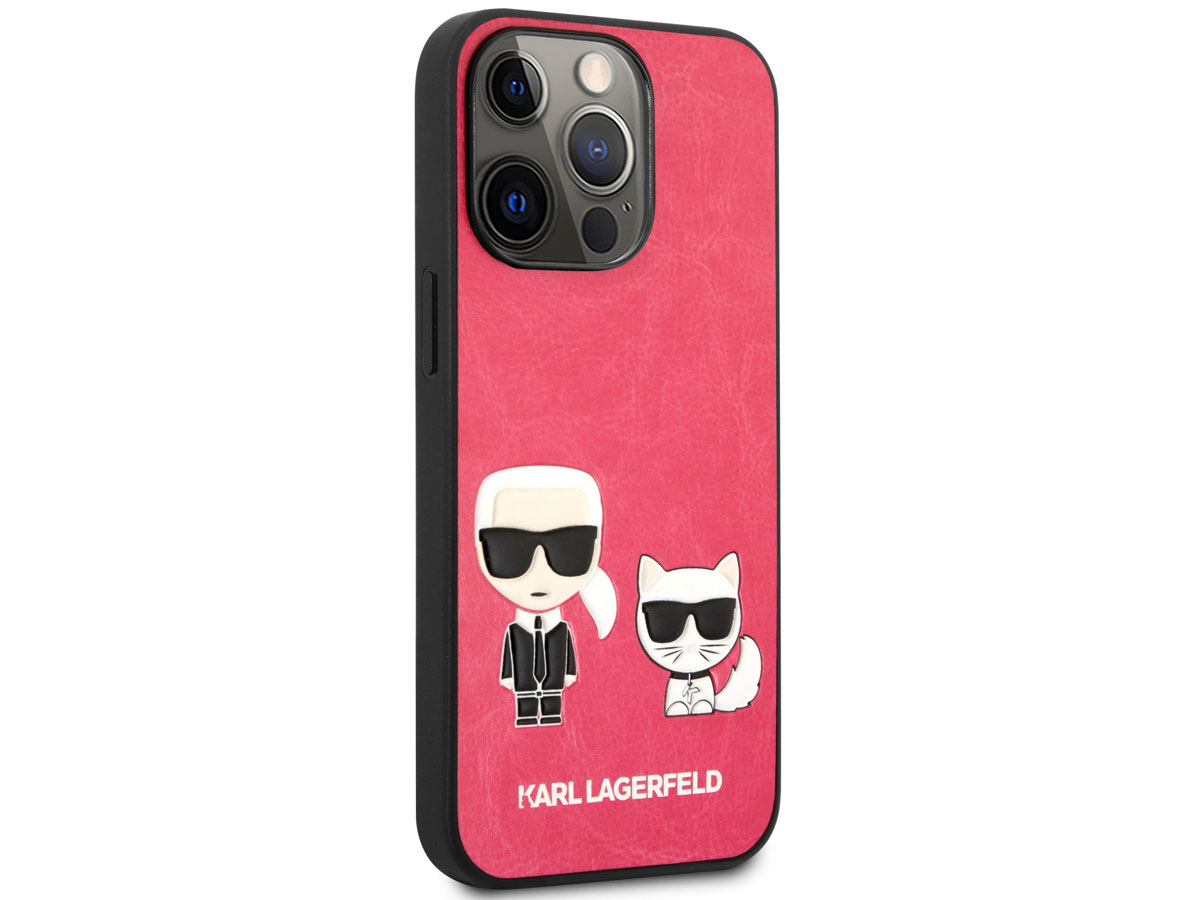 Karl Lagerfeld Ikonik Duo Case Roze - iPhone 13 Pro hoesje