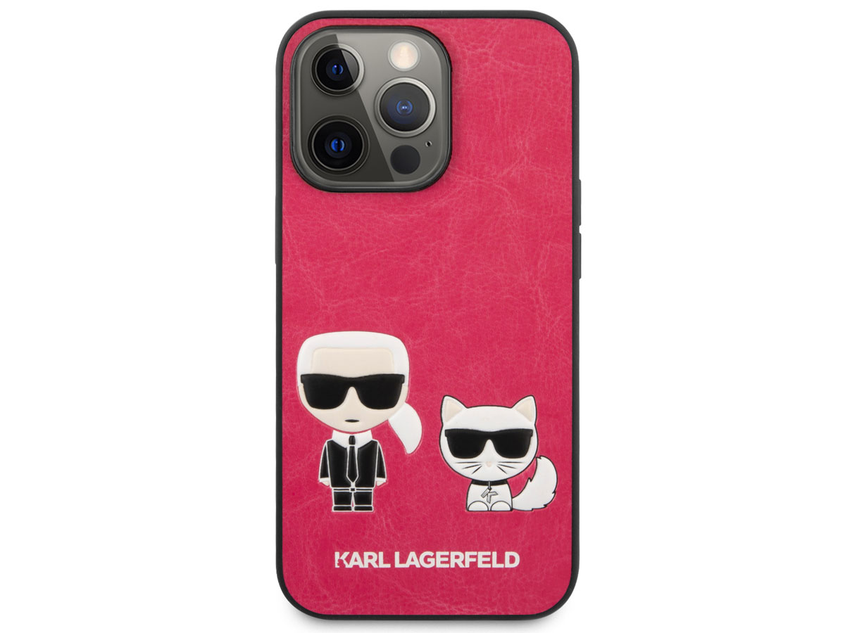 Karl Lagerfeld Ikonik Duo Case Roze - iPhone 13 Pro hoesje