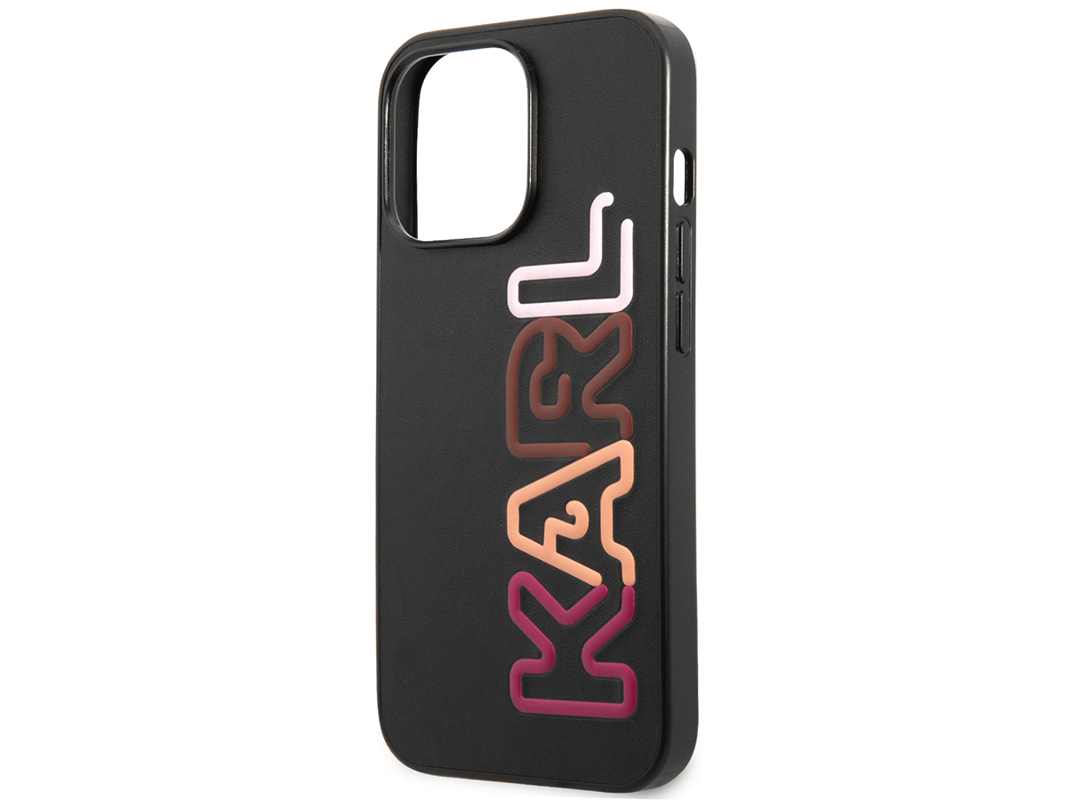 Karl Lagerfeld Logo Case Roze - iPhone 13 Pro hoesje