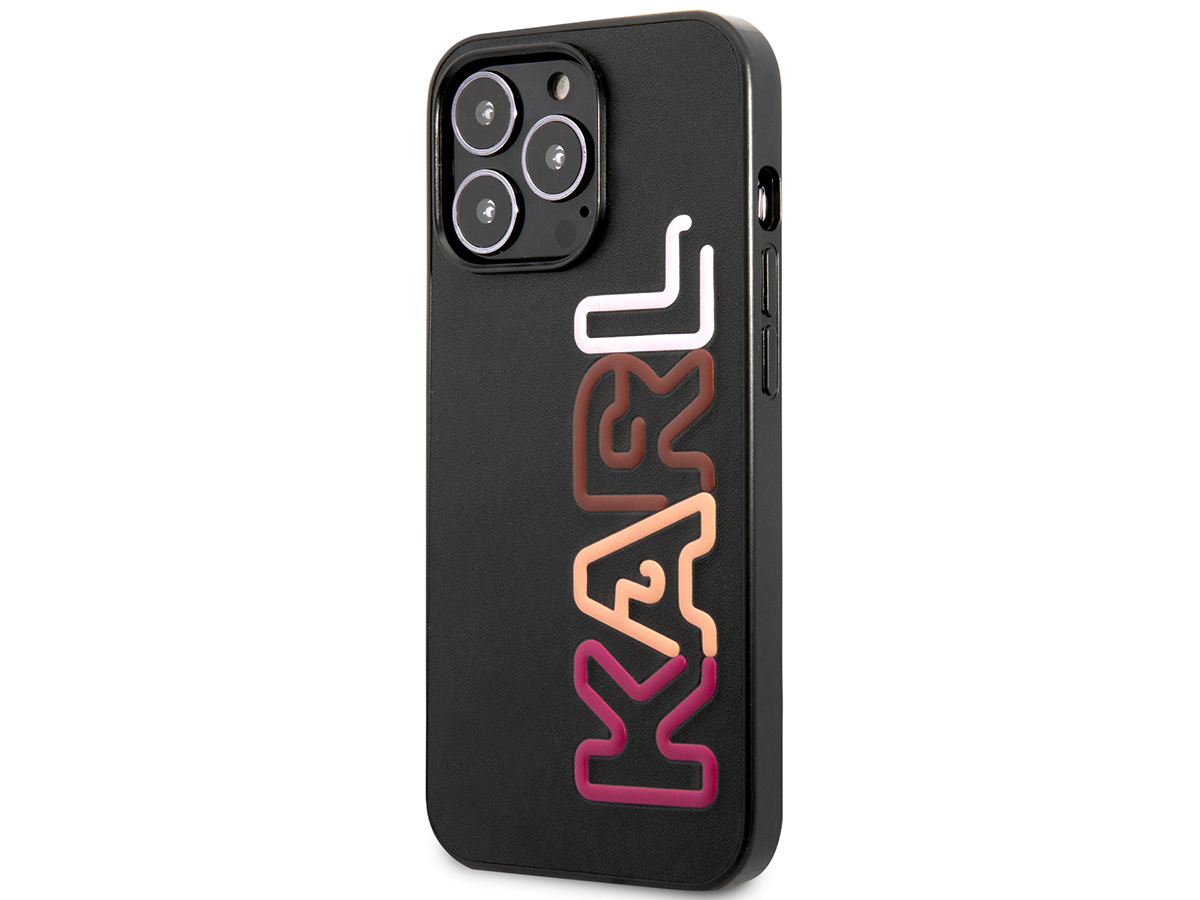 Karl Lagerfeld Logo Case Roze - iPhone 13 Pro hoesje