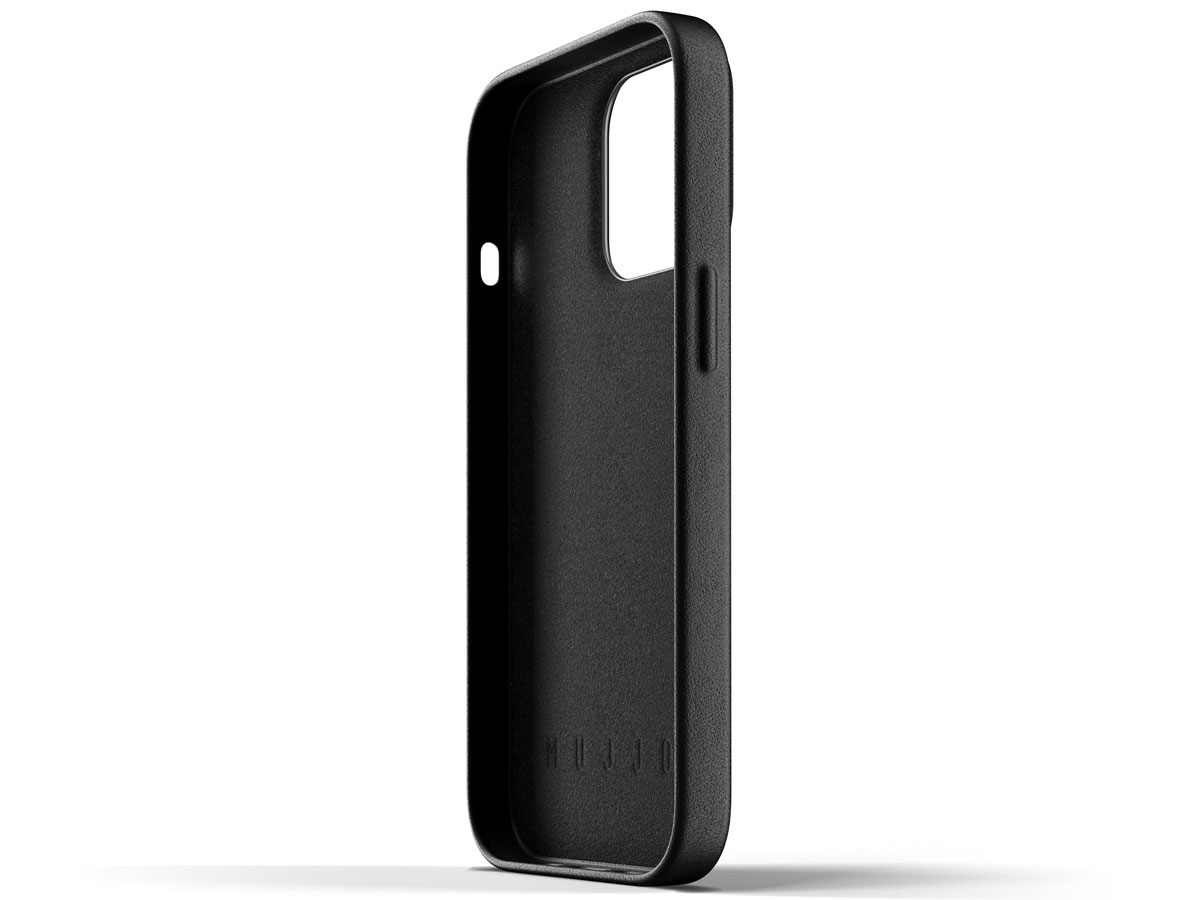 Mujjo Full Leather Case Black - iPhone 13 Pro Hoesje Leer