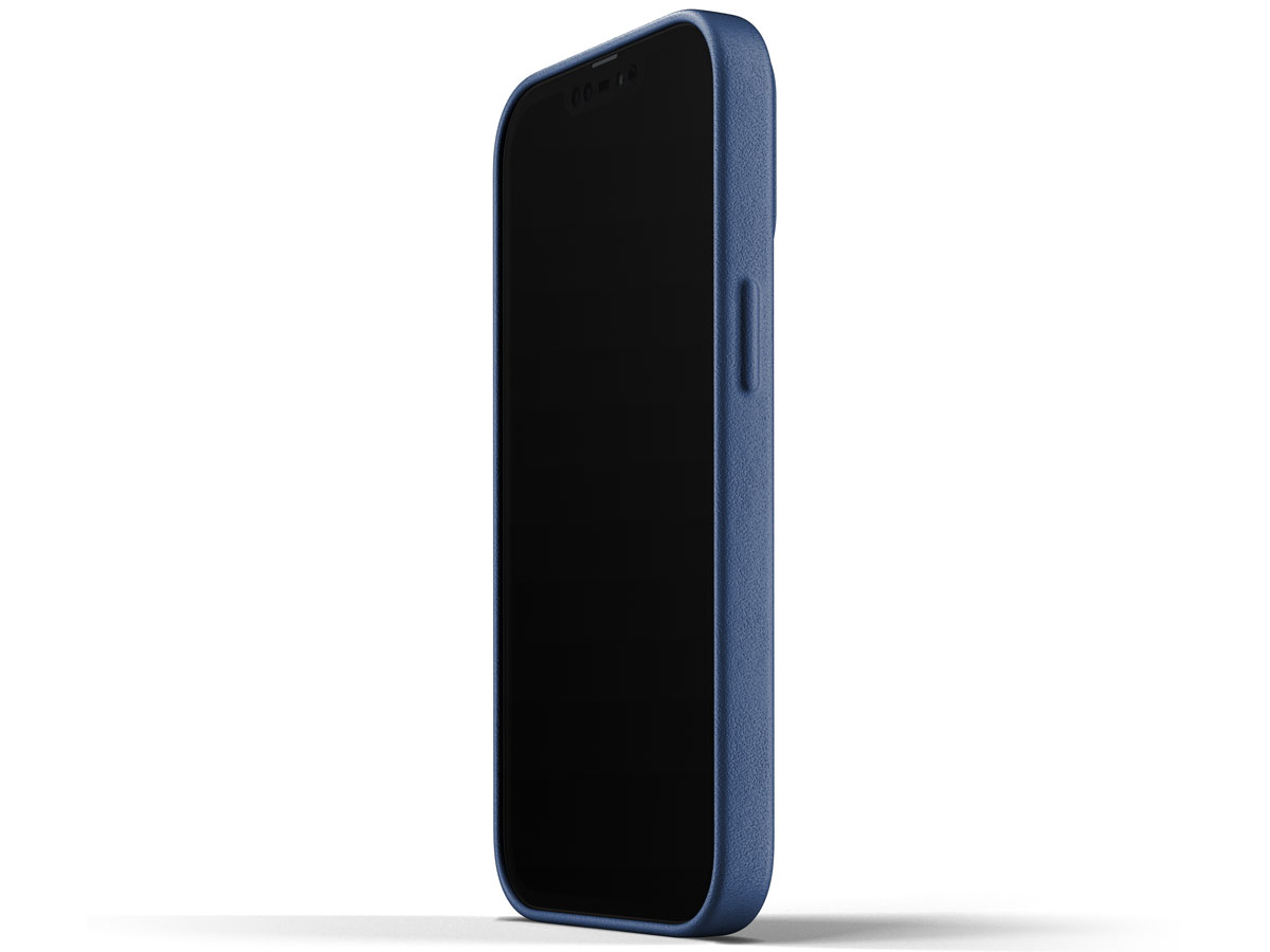 Mujjo Full Leather Case Monaco Blue - iPhone 13 Pro Hoesje Leer