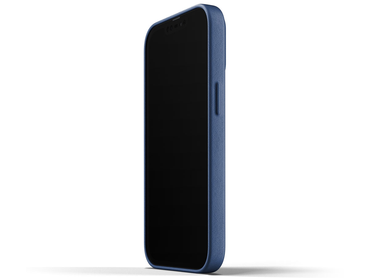 Mujjo Full Leather Wallet Case Monaco Blue - iPhone 13 Pro Hoesje Leer
