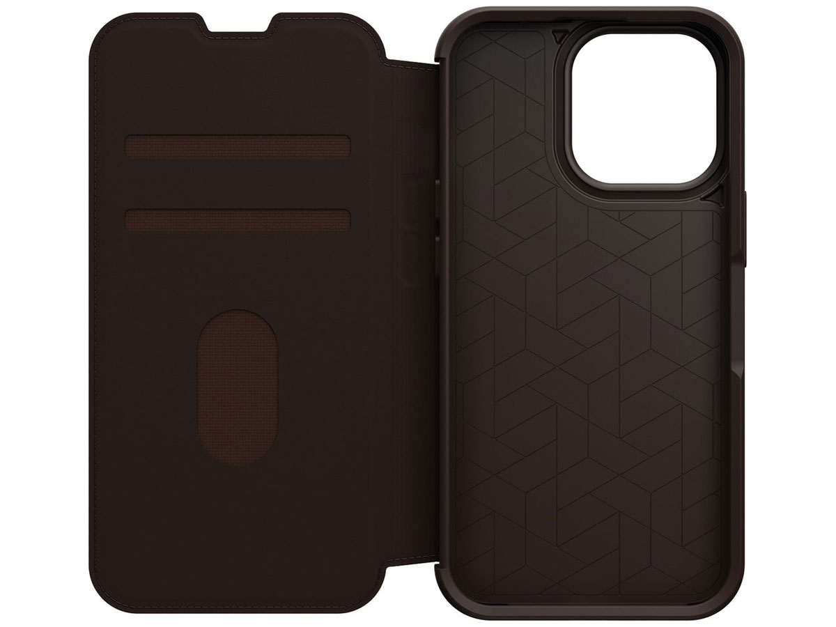 Otterbox Strada Leather Folio Bruin - iPhone 13 Pro hoesje