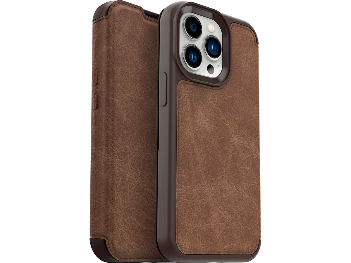 Otterbox Strada Leather Folio Bruin - iPhone 13 Pro hoesje