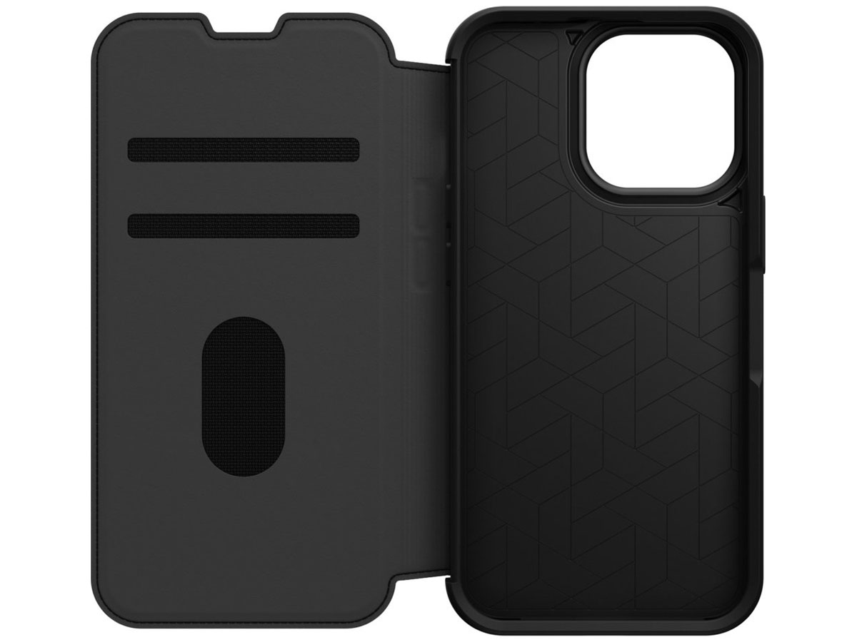 Otterbox Strada Leather Folio Zwart - iPhone 13 Pro hoesje