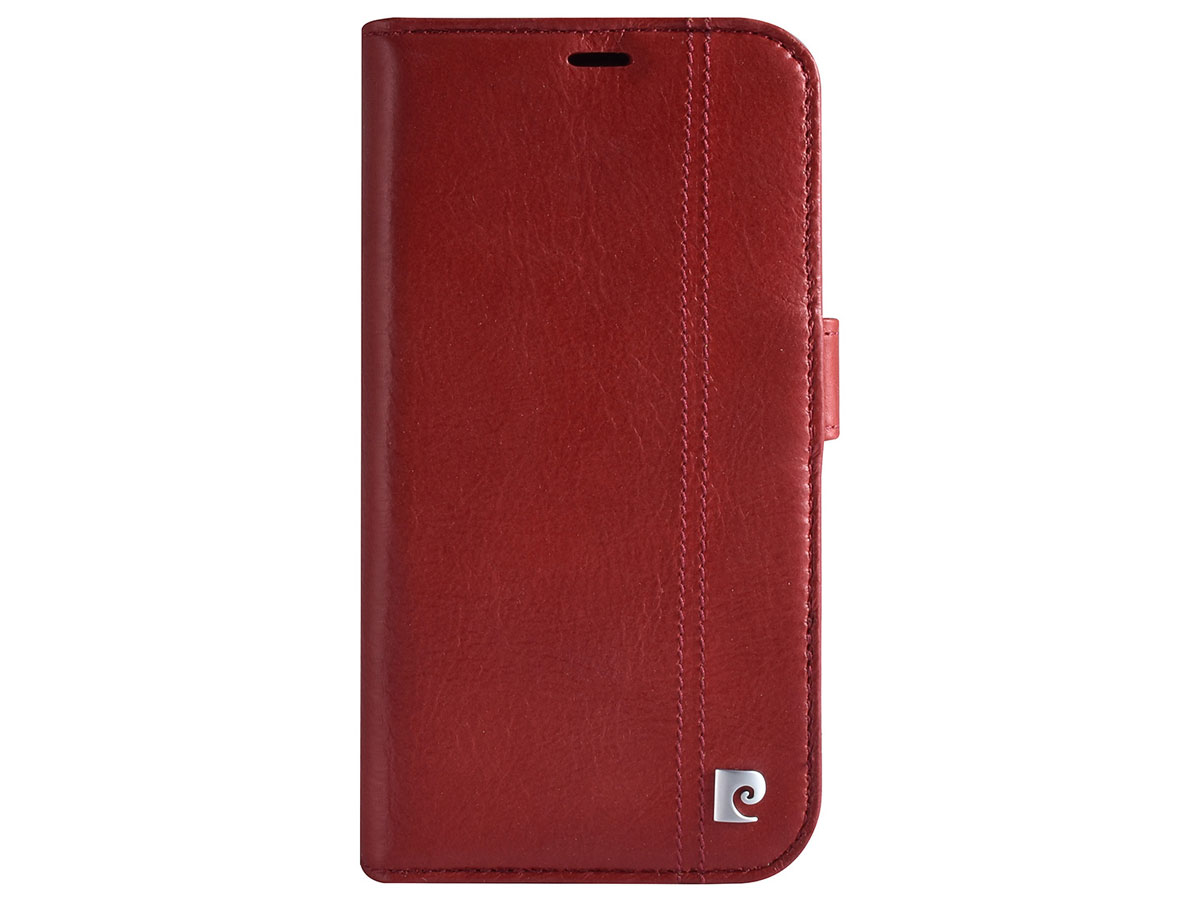 Pierre Cardin Bookcase Rood Leer - iPhone 13 Pro hoesje