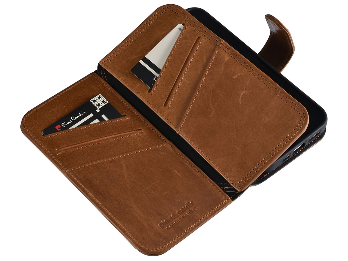 Pierre Cardin True Wallet Bruin Leer - iPhone 13 Pro hoesje