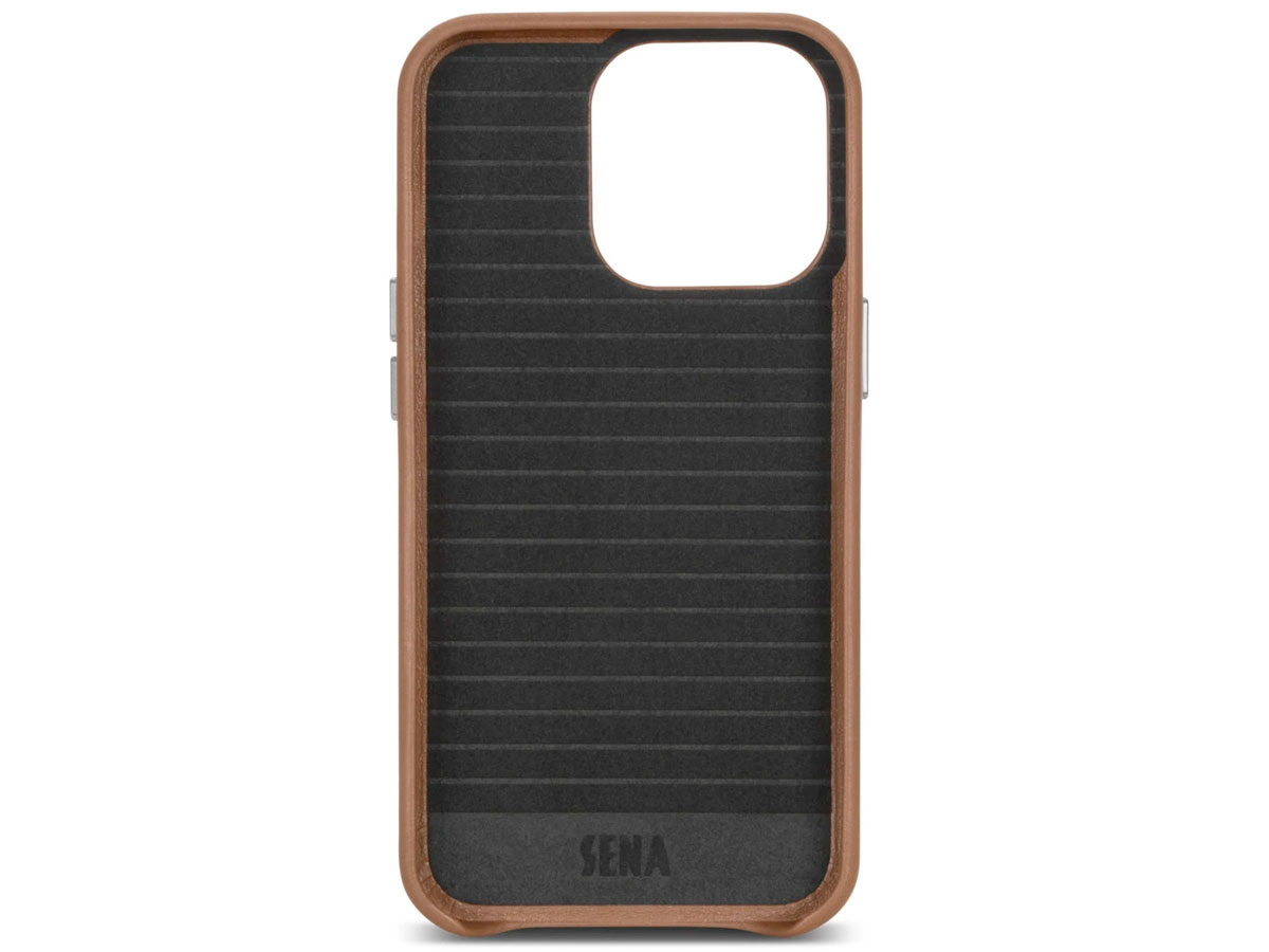 Sena LeatherSkin Case Bruin - iPhone 13/13 Pro Hoesje Leer