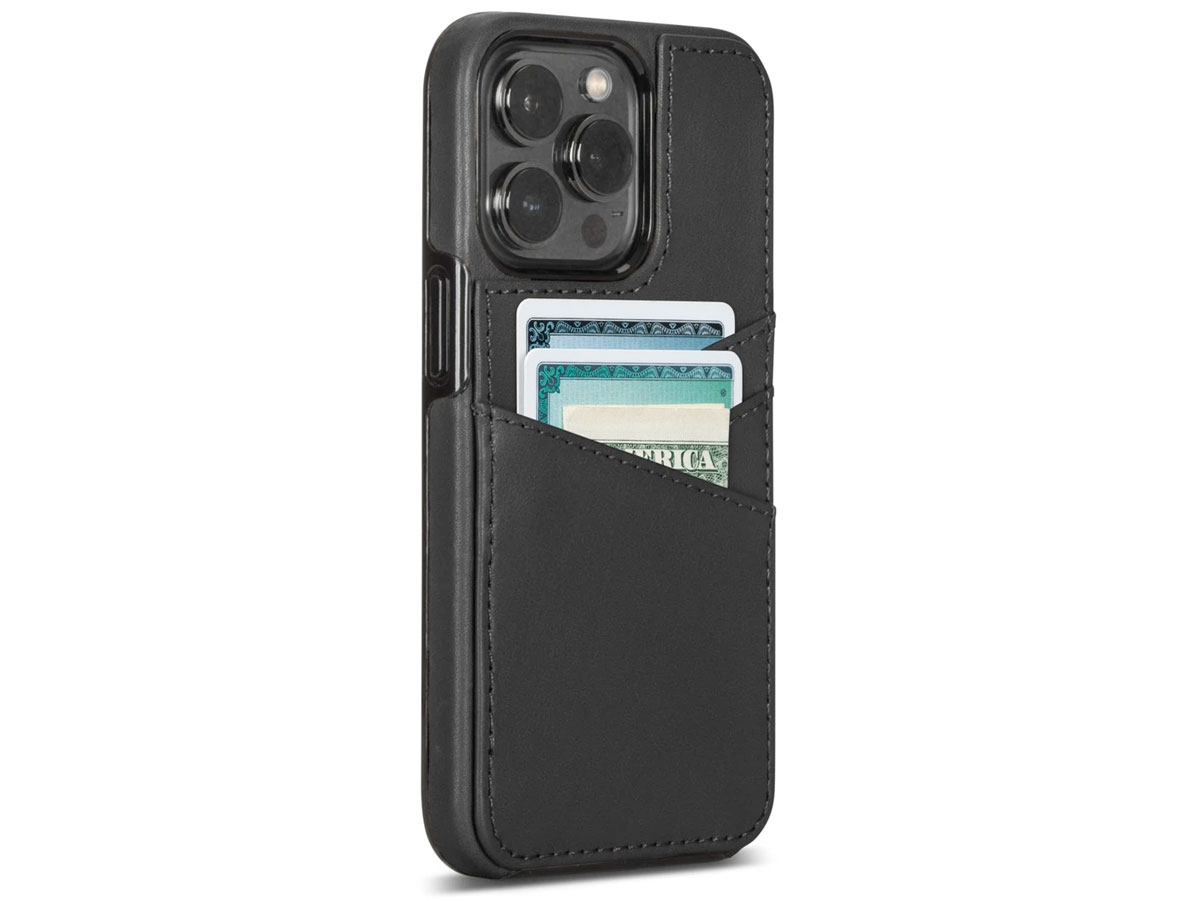 Sena Lugano Wallet Zwart - iPhone 13/13 Pro Hoesje Leer
