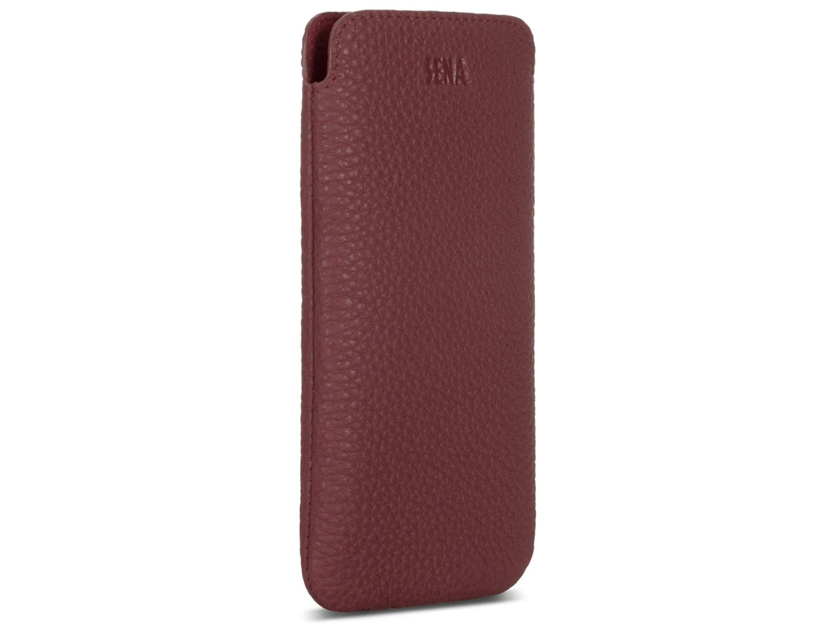 Sena Ultraslim Sleeve Rood Leer - iPhone 13 Pro hoesje