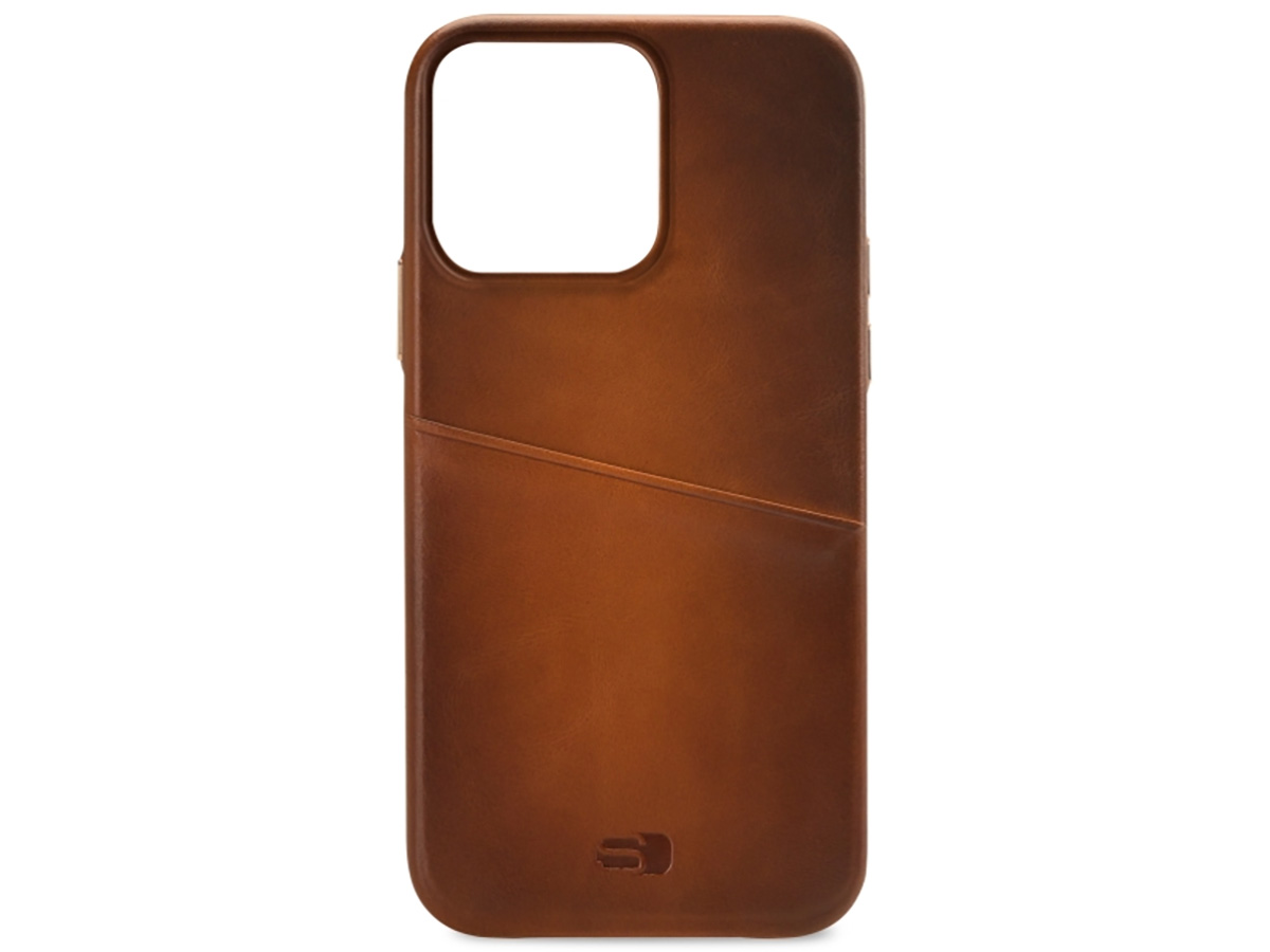 Senza Desire Card Case Burned Cognac - iPhone 13 Pro hoesje Leer