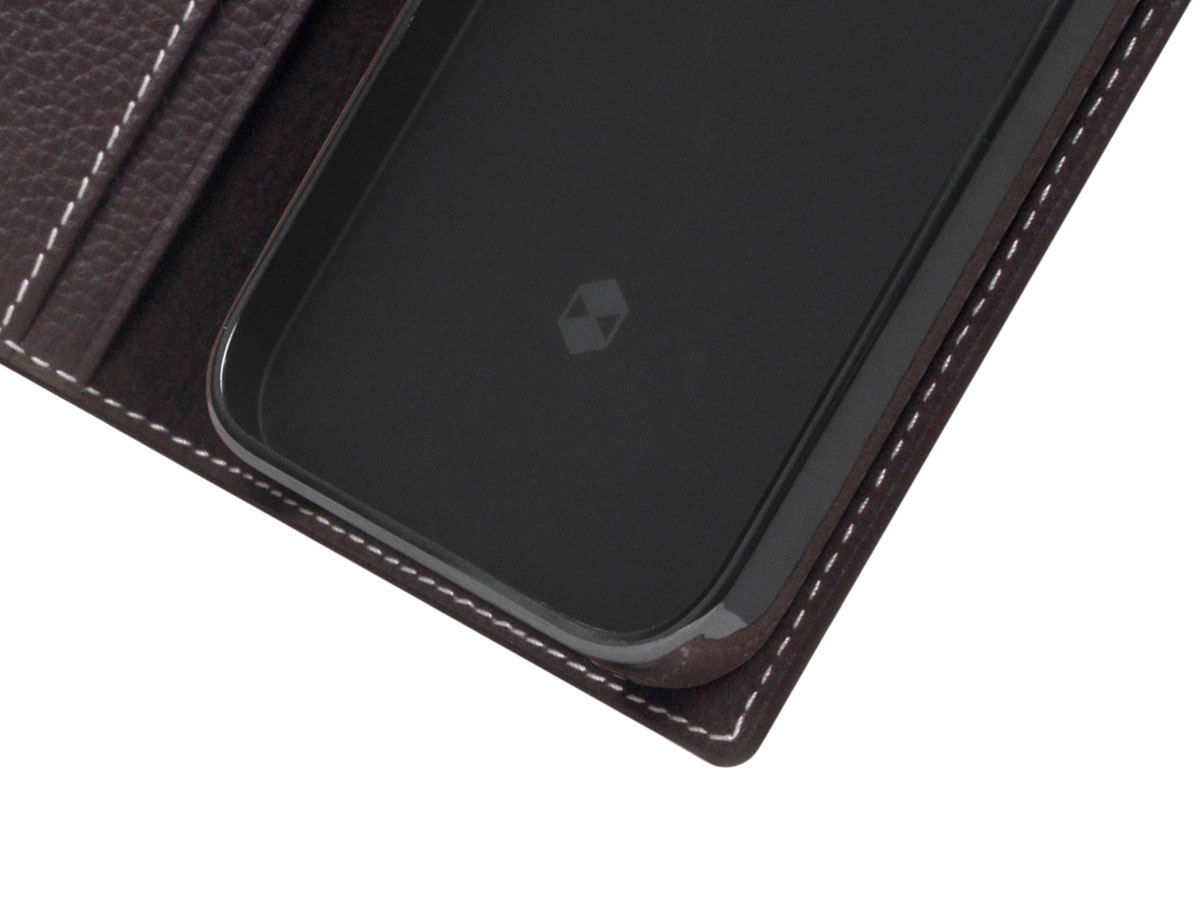 SLG Design D8 Folio Leer Brown Cream - iPhone 13 Pro hoesje