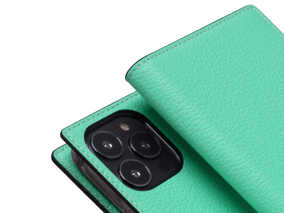 SLG Design D8 Folio Leer Teal - iPhone 13 Pro hoesje