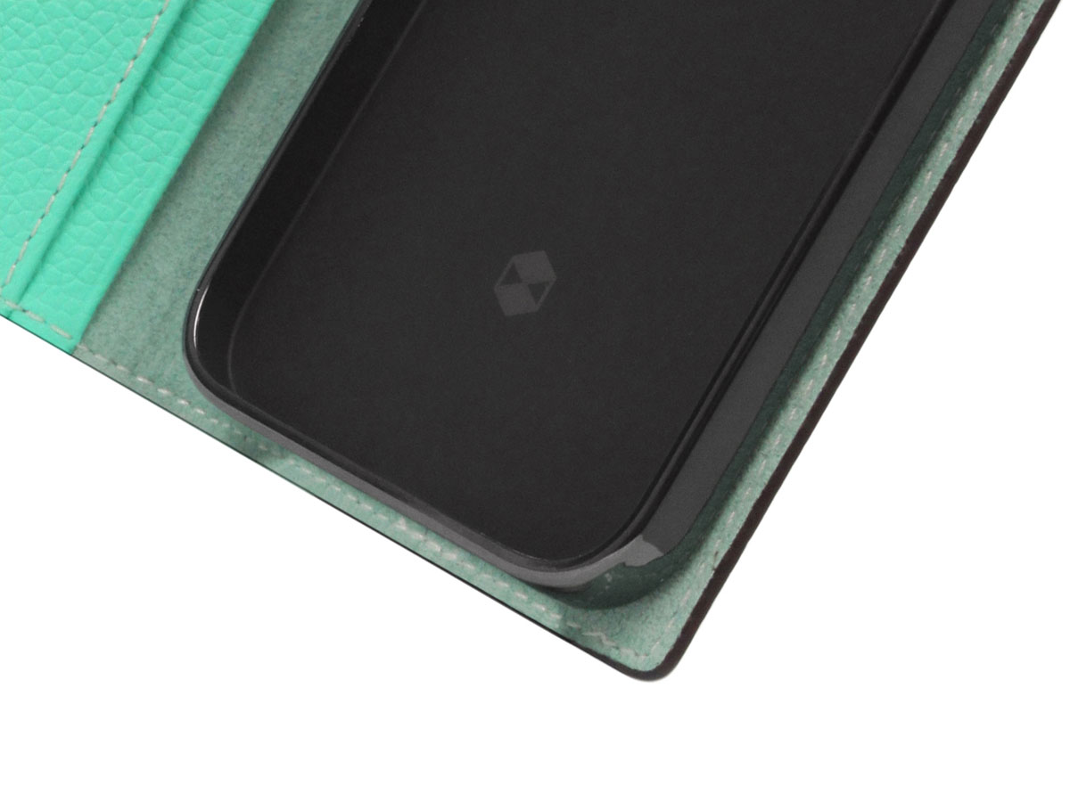 SLG Design D8 Folio Leer Teal - iPhone 13 Pro hoesje