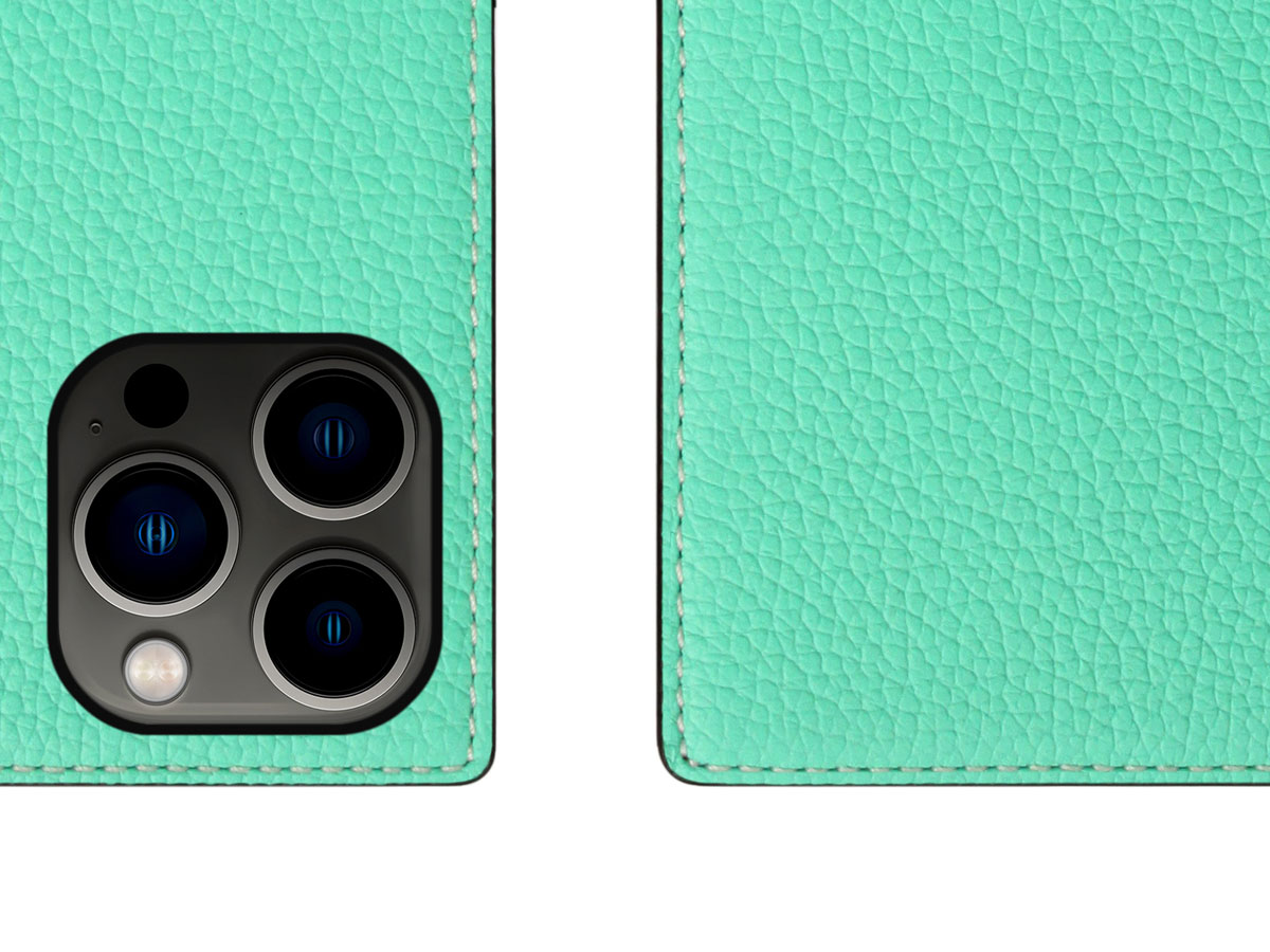 SLG Design D8 Folio Leer Teal - iPhone 13 Pro hoesje