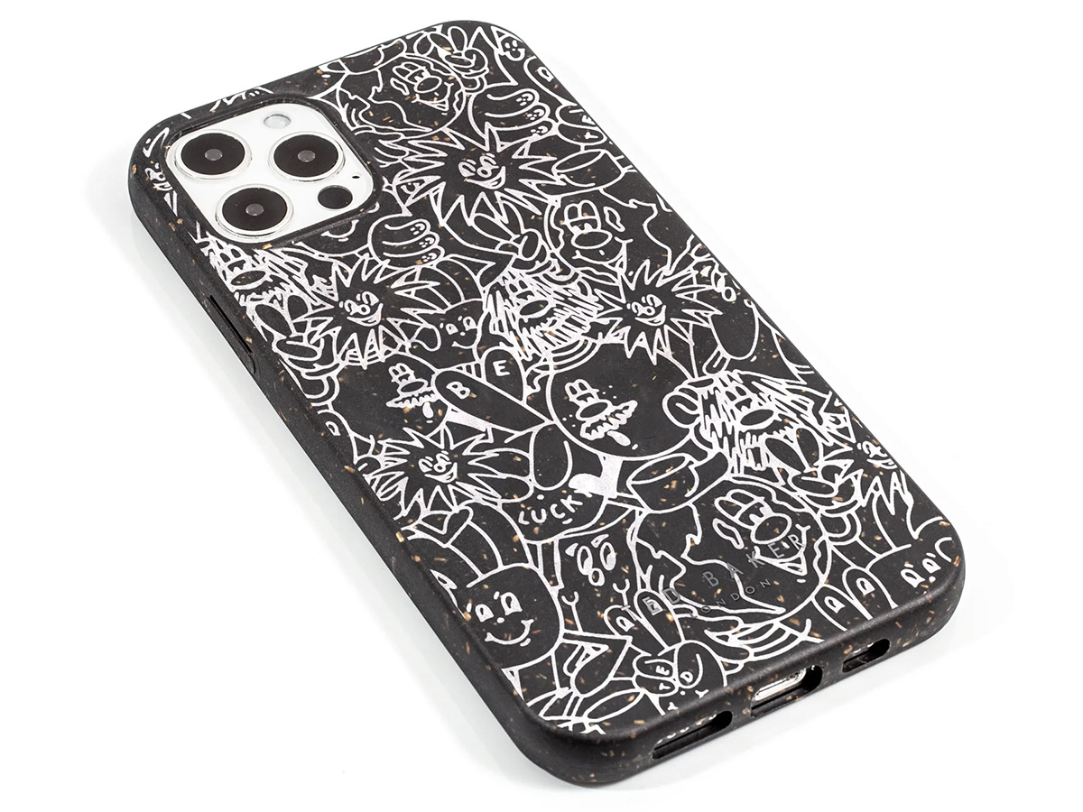 Ted Baker Bio Plastic Case Scribble Black - iPhone 13 Pro Hoesje