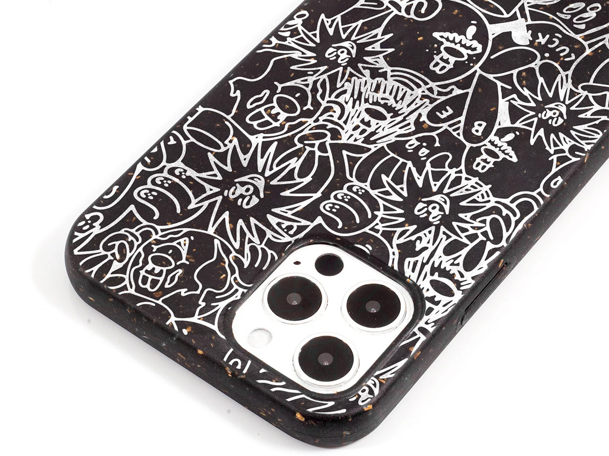 Ted Baker Bio Plastic Case Scribble Black - iPhone 13 Pro Hoesje