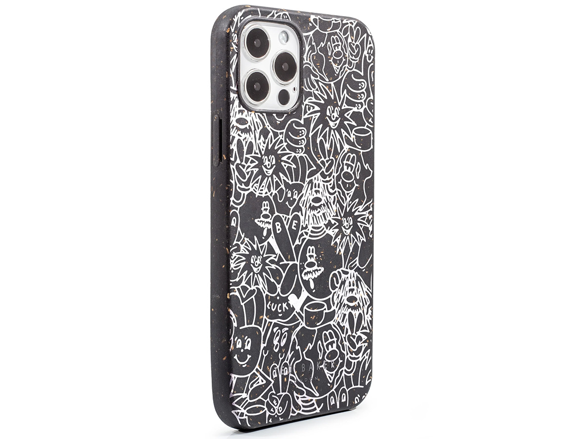 Ted Baker Bio Plastic Case Scribble Black - iPhone 13 Pro Hoesje