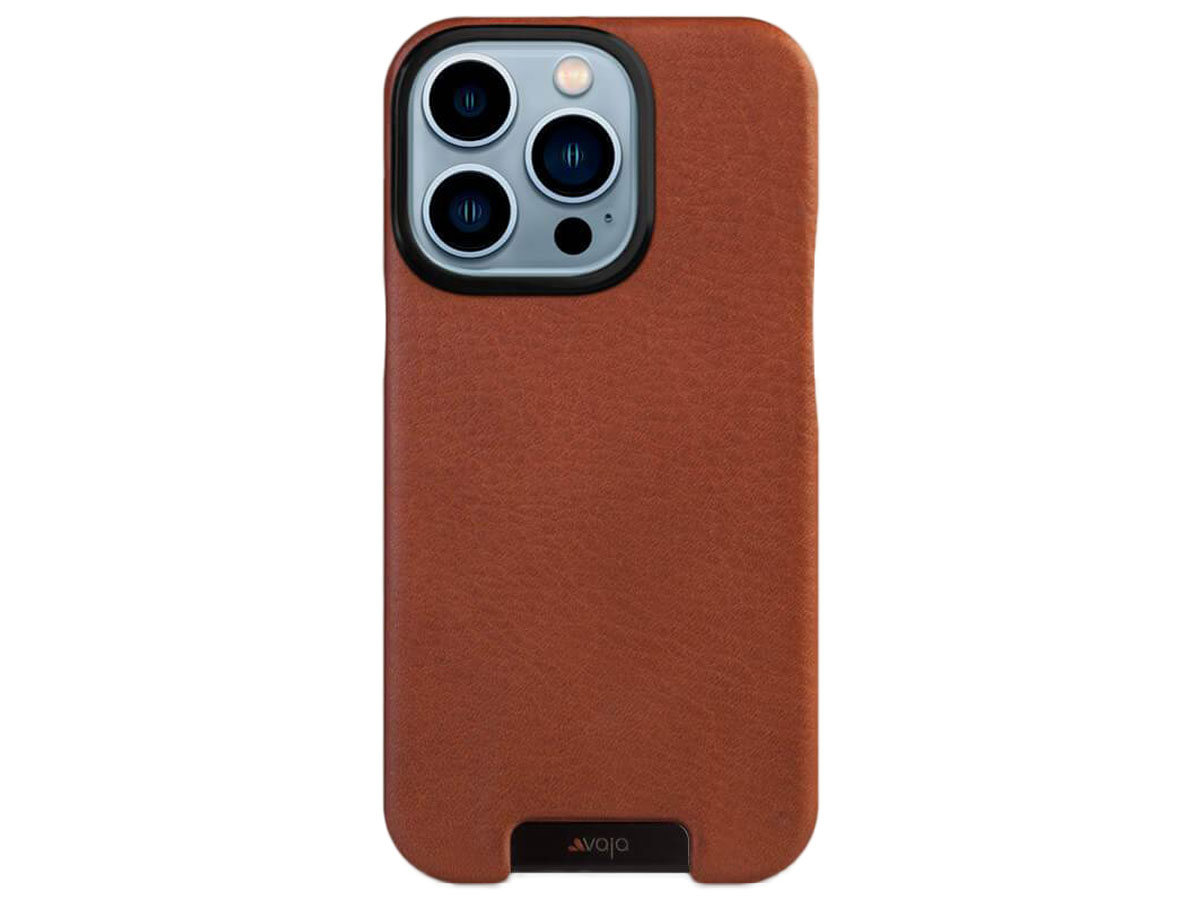 Vaja Grip Leather MagSafe Case Cognac - iPhone 13 Pro Hoesje Leer