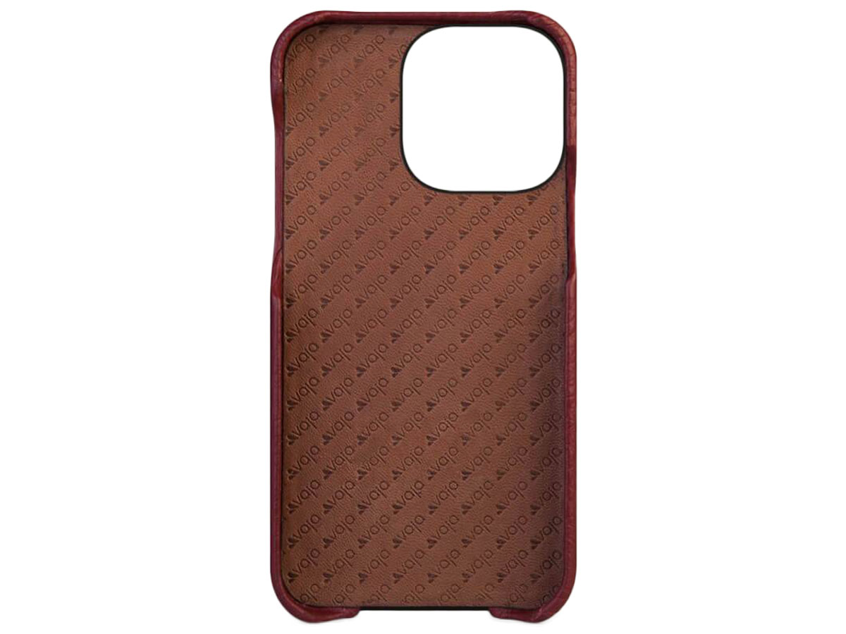 Vaja Grip Leather MagSafe Case Rood - iPhone 13 Pro Hoesje Leer