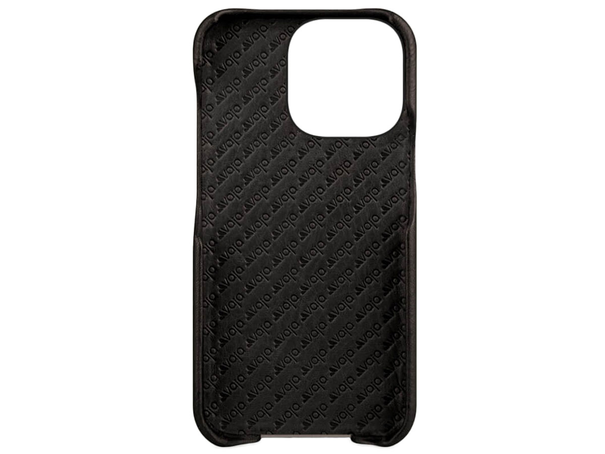 Vaja Grip Leather MagSafe Case Zwart - iPhone 13 Pro Hoesje Leer