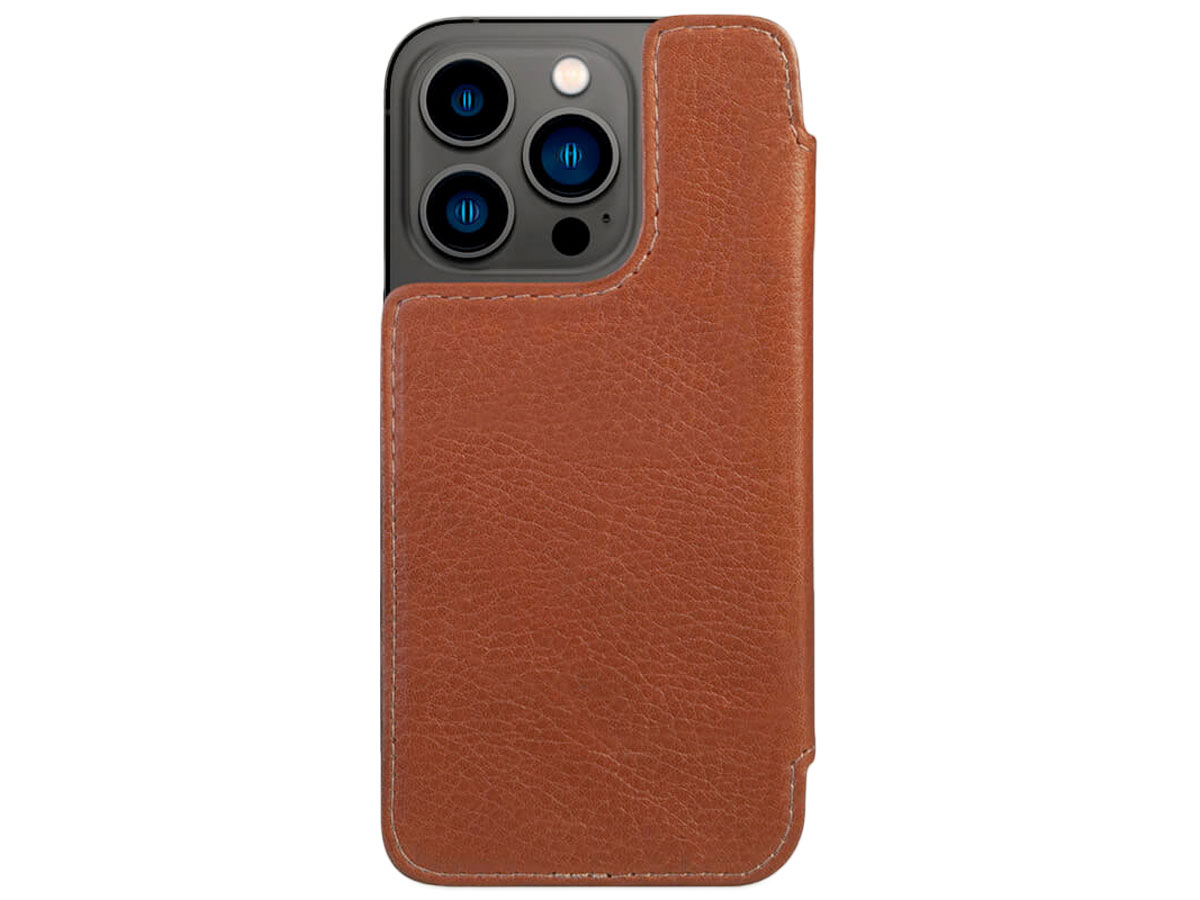 Vaja Nuova Pelle MagSafe Leather Case Cognac - iPhone 13 Pro Hoesje