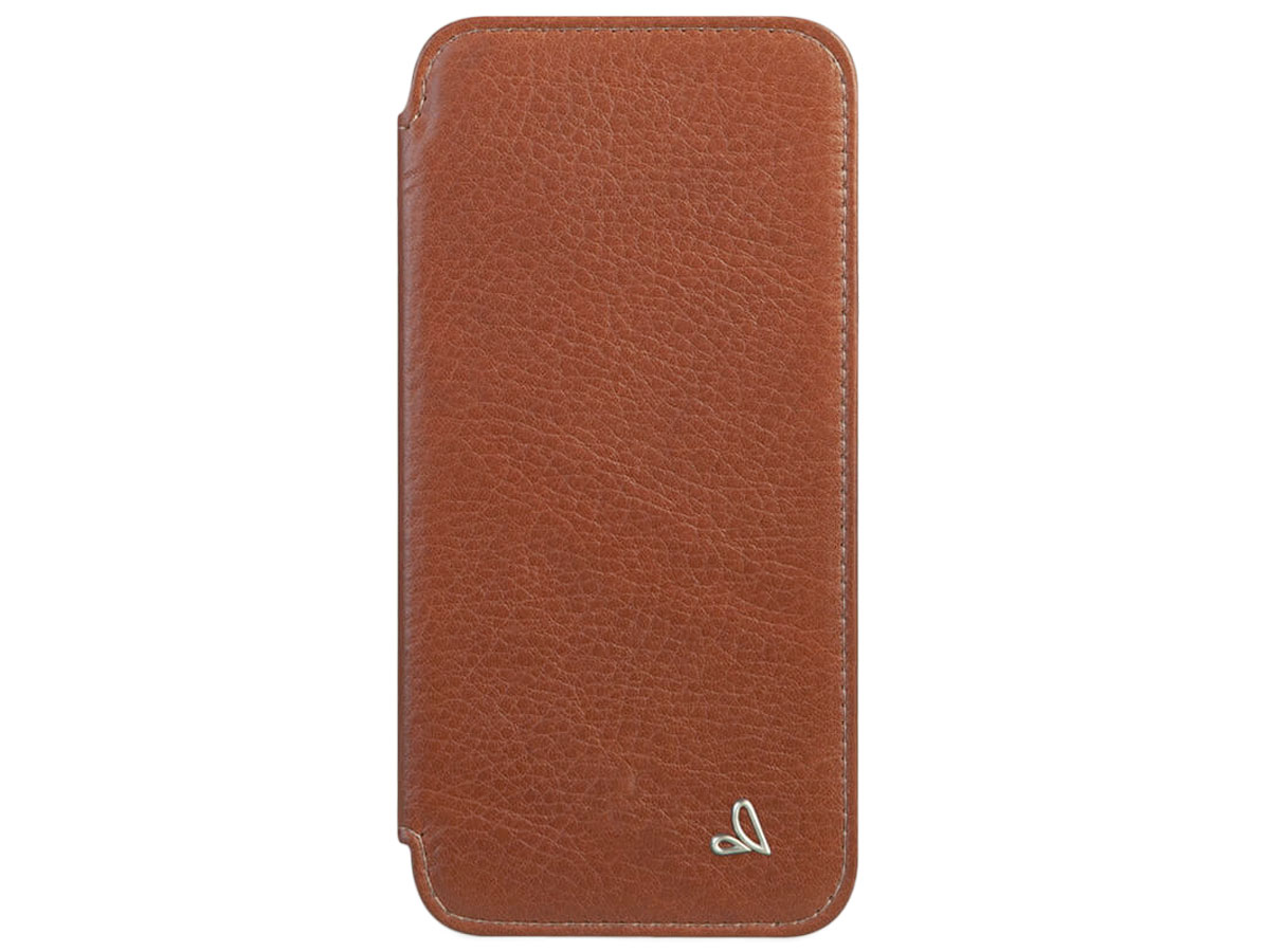 Vaja Nuova Pelle MagSafe Leather Case Cognac - iPhone 13 Pro Hoesje