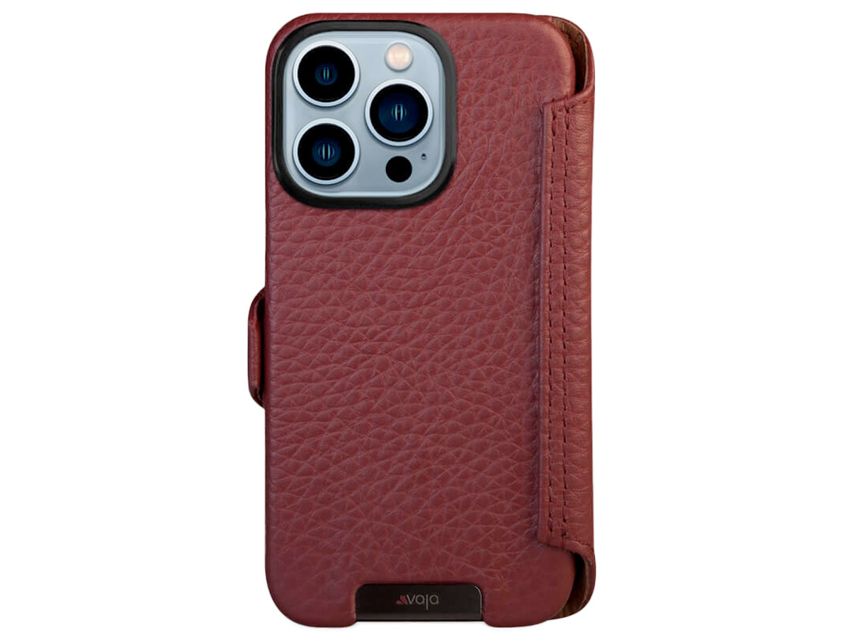 Vaja Wallet Leather Case MagSafe Rood - iPhone 13 Pro Hoesje Leer