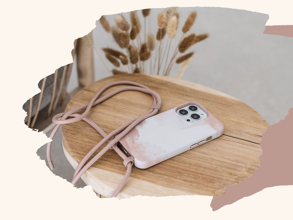 Woodcessories Change Case Batik Dove White - Eco iPhone 13 Pro hoesje
