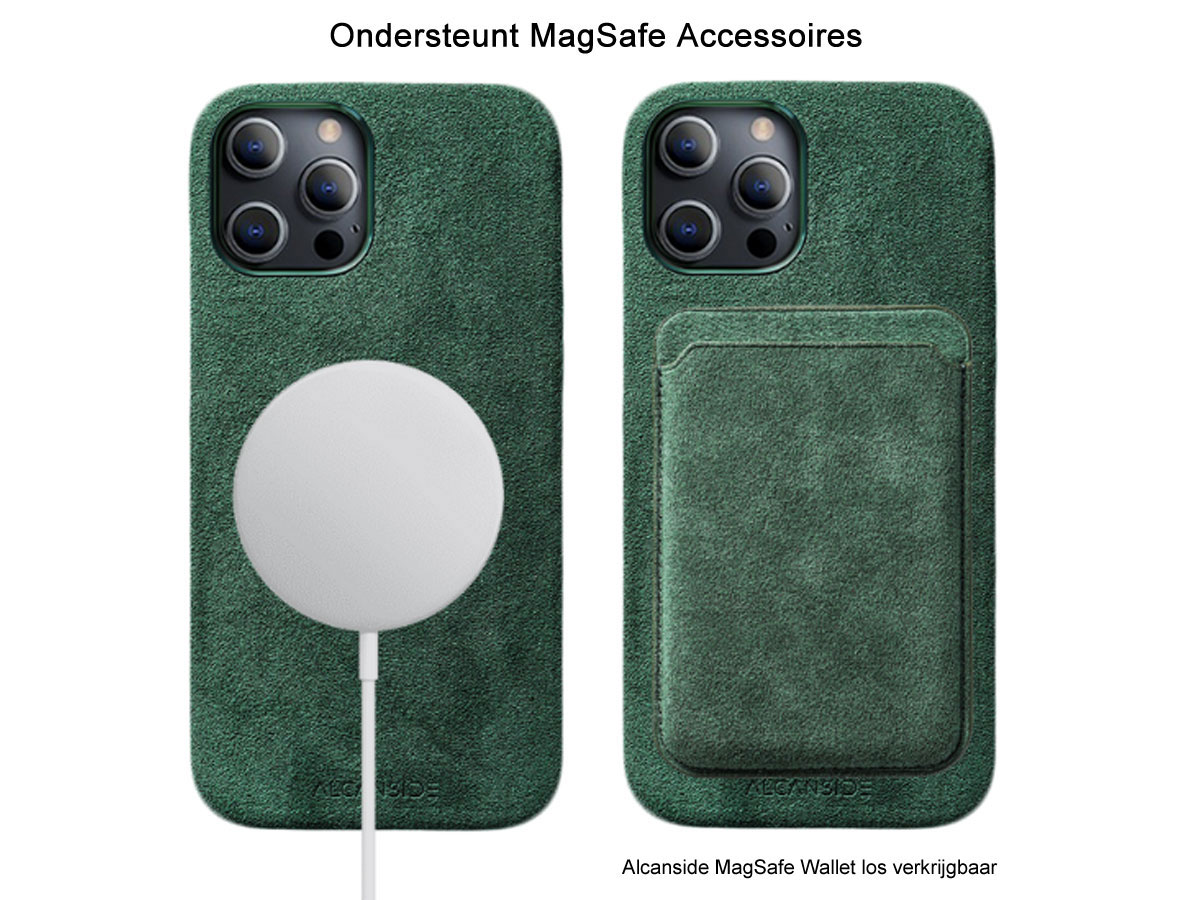 Alcanside Alcantara MagSafe Case Groen - iPhone 13 Pro Max hoesje