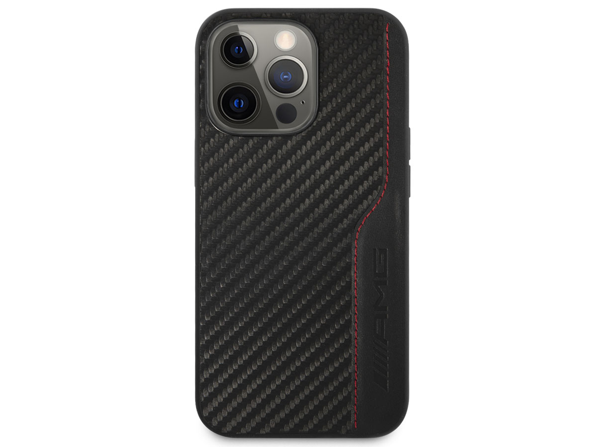Mercedes-AMG Carbon Red Stitch Case - iPhone 13 Pro Max hoesje