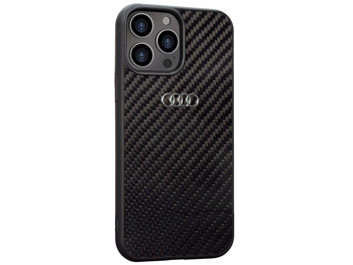 Audi R8 Series Carbon Case Zwart - iPhone 13 Pro Max hoesje