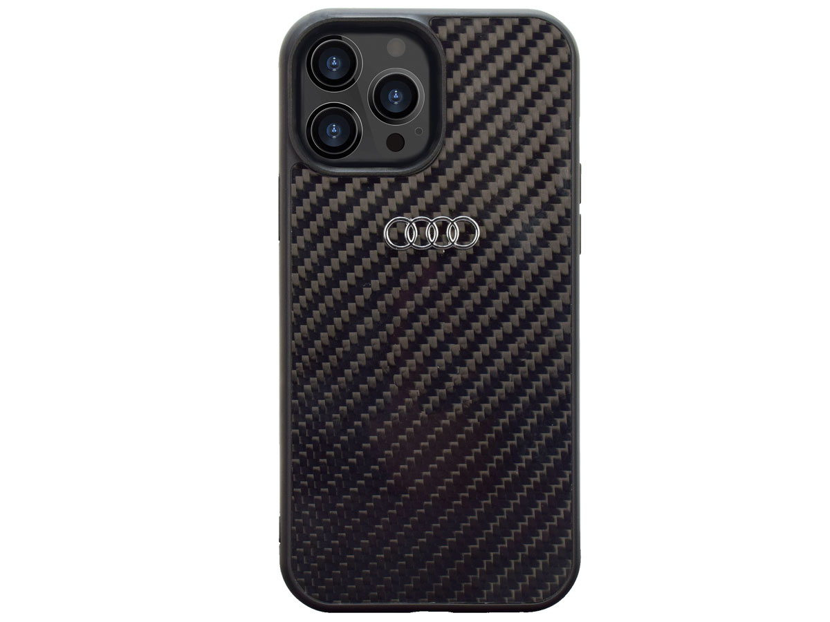 Audi R8 Series Carbon Case Zwart - iPhone 13 Pro Max hoesje