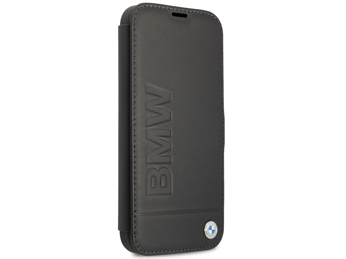 BMW Signature Bookcase Zwart Leer - iPhone 13 Pro Max hoesje