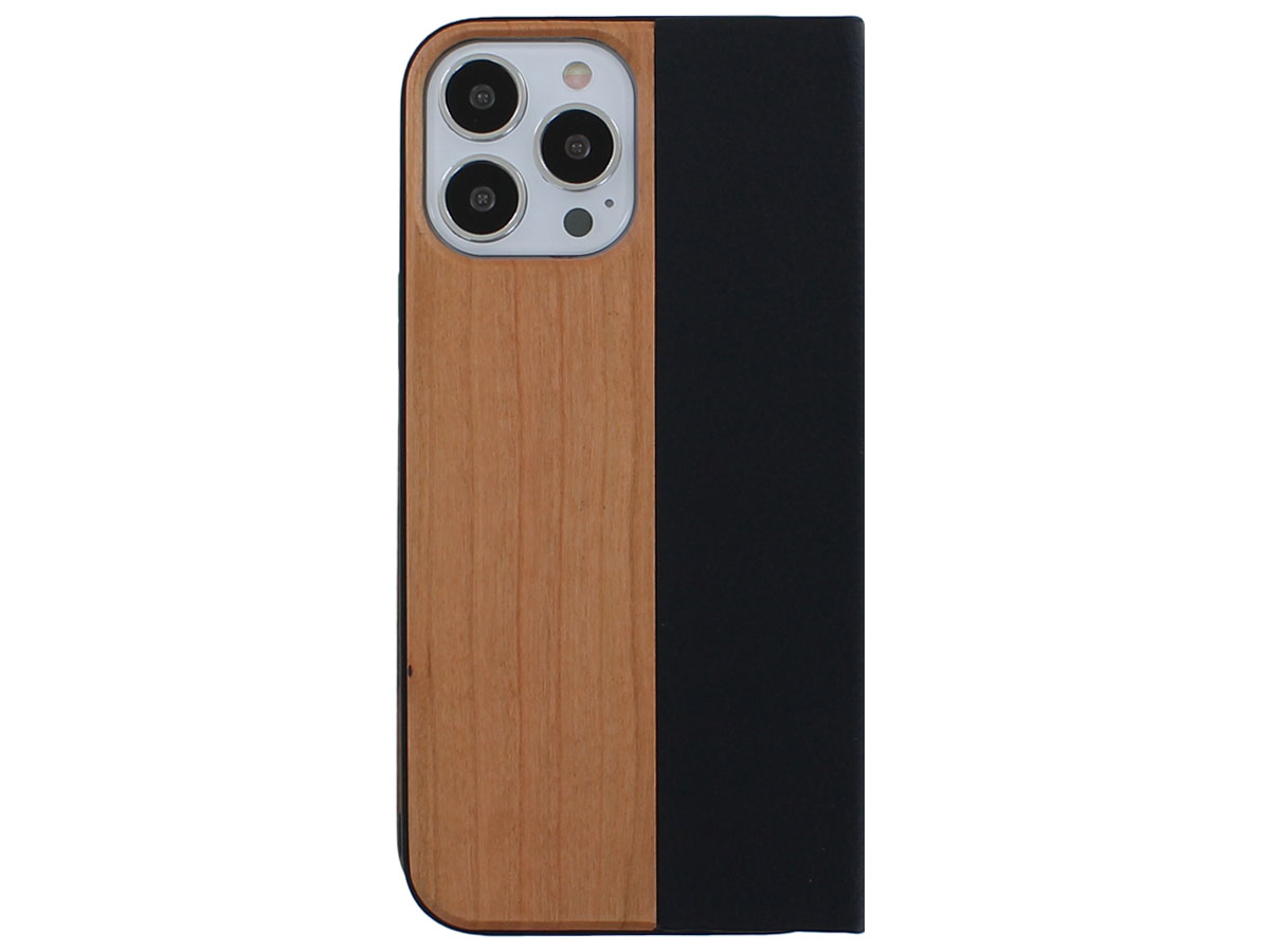 Wooden Bookcase Cherry - Houten iPhone 13 Pro Max hoesje