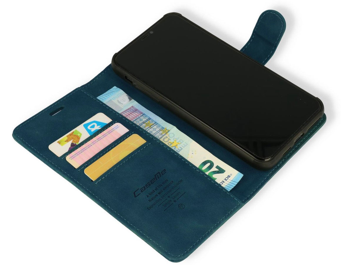 CaseMe 2in1 Magnetic Bookcase Donkerblauw - iPhone 13 Pro Max Hoesje
