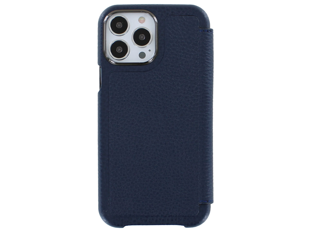 Graffi Oyster Mastrotto Leer Navy - iPhone 13 Pro Max hoesje