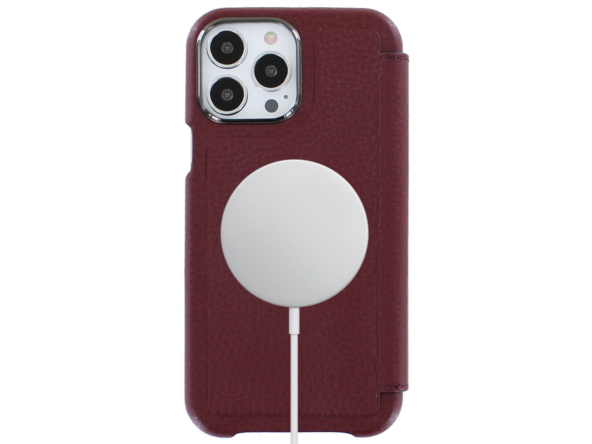 Graffi Oyster Mastrotto Leer Rood - iPhone 13 Pro Max hoesje