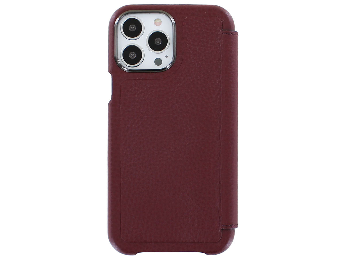 Graffi Oyster Mastrotto Leer Rood - iPhone 13 Pro Max hoesje