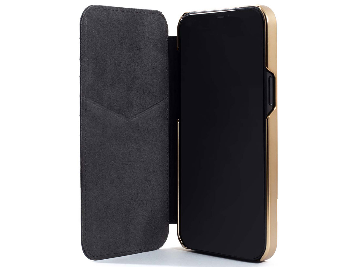 Greenwich Portland MagSafe Folio Beluga/Gold - iPhone 13 Pro Max Hoesje